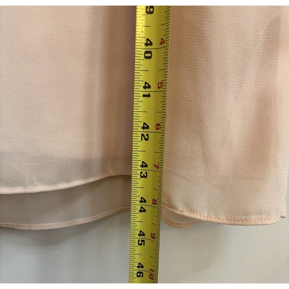 LE BOS Embellished Tier Ruffle Chiffon Dress 20W Light Peach Sleeveless Wedding - Picture 15 of 15